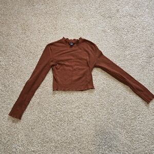 Women's Brown Long Sleeve Top